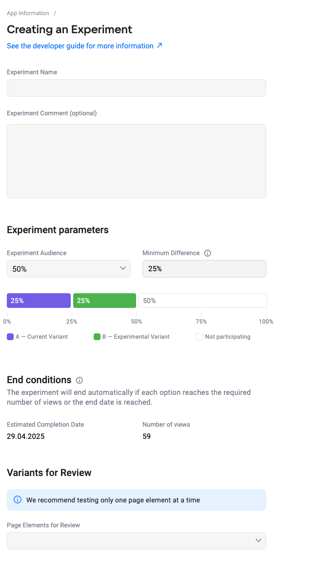 Experiment Parameters